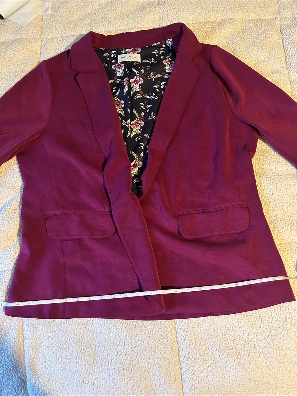 Skies Are Blue Fuchsia Blazer - Picture 7 of 8